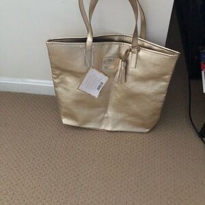 New Michael Kors Gold Tote Bag